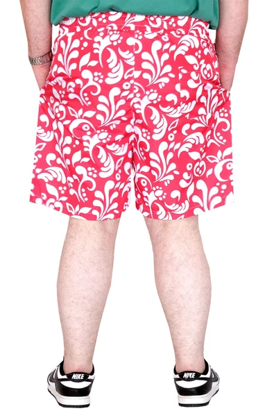 Mode XL Büyük Beden Erkek Deniz Şortu Fox 25403 Kırmızı - Resim 3