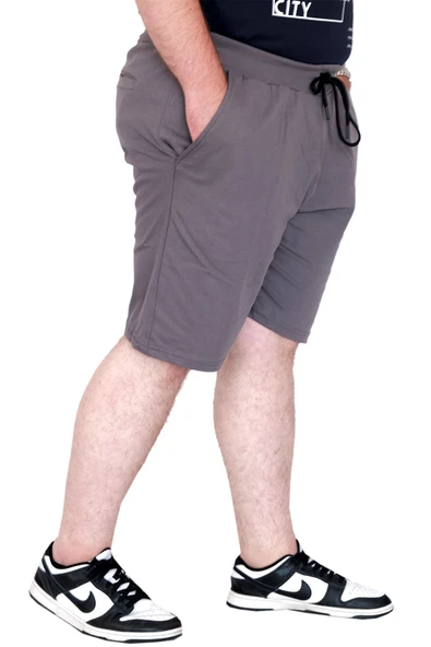 Mode XL Büyük BedenErkek Şort 26 Baskılı 25301S Füme - Resim 3