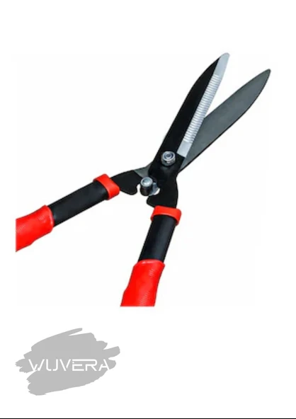 Wuvera Metal Saplı Çim Biçme Makası – Tırtırlı Kesici Ağızlı Bahçe Aracı - Resim 3