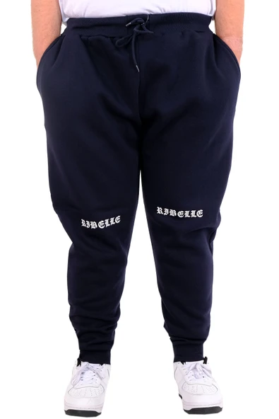 Mode XL Büyük Beden Erkek Eşofman Altı 3 İplik Dar Paça 24520 Lacivert ürün görseli