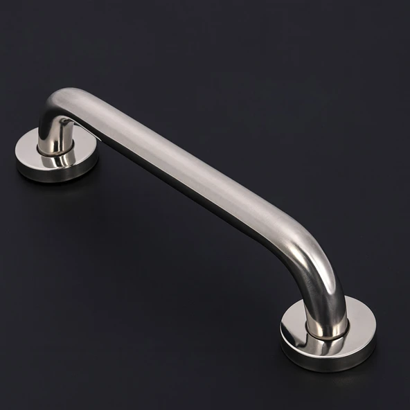 Tutunma Barı 40 cm Paslanmaz Metal 25 mm Çap Duvar Tipi Banyo Wc Destek Tutma Aparatı Kaymaz Saplı - 2