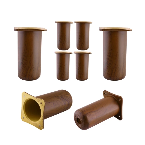 (8 Adet) Plastik Liva Kestane Kahvesi 15 cm Ayak Mobilya Kanepe Koltuk Baza Yükseltme Ayağı Ayakları ürün görseli