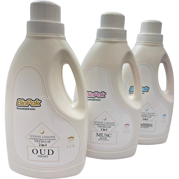BioPak Sıvı Deterjan ve Yumuşatıcı 2'1 Arada 3'lü Set