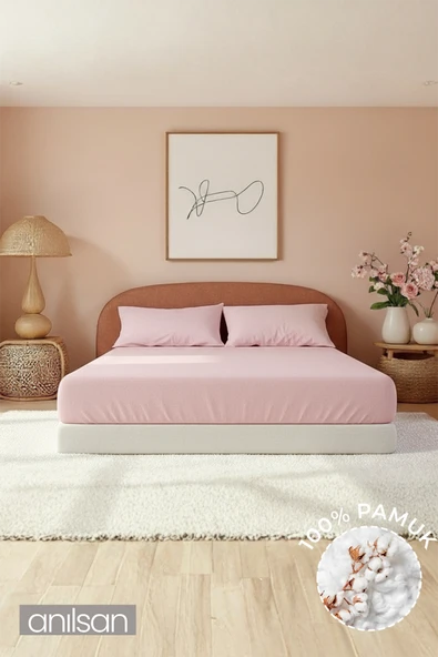 Düz Taş Lastikli Çarşaf  %100 Pamuk Tek/Çift Kişilik Ev, Otel Çarşafı,63 Tel