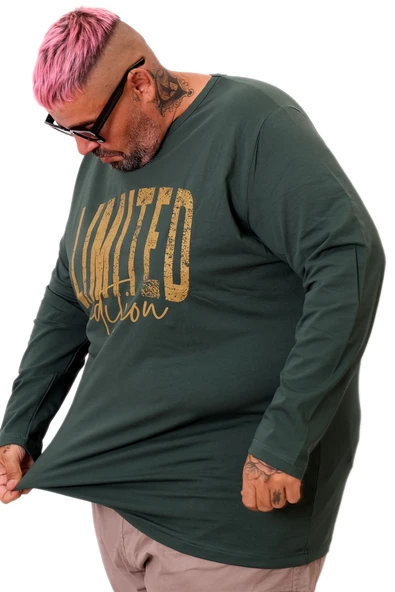Mode XL Erkek Uzun Kol T-Shirt LIMITED EDITION U25104 - Resim 2