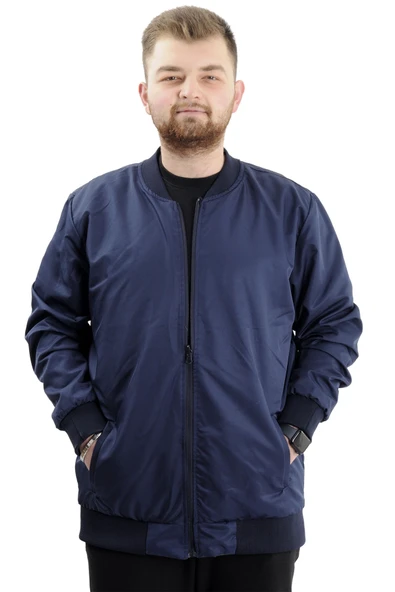 Mode XL Büyük Beden Erkek Çift Taraflı Mont 23652 Antrasit - Resim 2