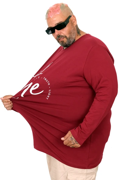 Mode XL Erkek Uzun Kol T-Shirt THE SED U25103 - Resim 2