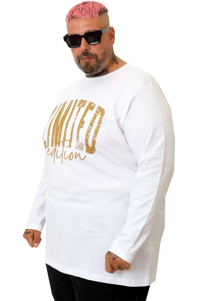 Mode XL Erkek Uzun Kol T-Shirt LIMITED EDITION U25104 - Resim 2