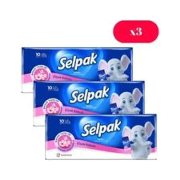 Selpak Mendil Çiçek Kokulu 10' Lu X3 Adet