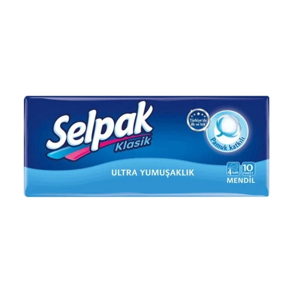 Selpak Klasik Mendil 4 Katlı 10X10 Paket (100 Adet)