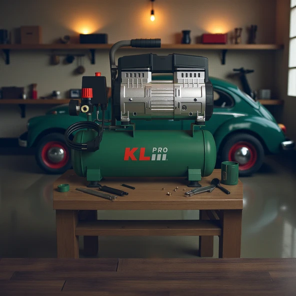 Klpro KLK8SH 8 Bar 8 Litre 2Hp Sessiz ve Yağsız Hava Kompresörü - Resim 2