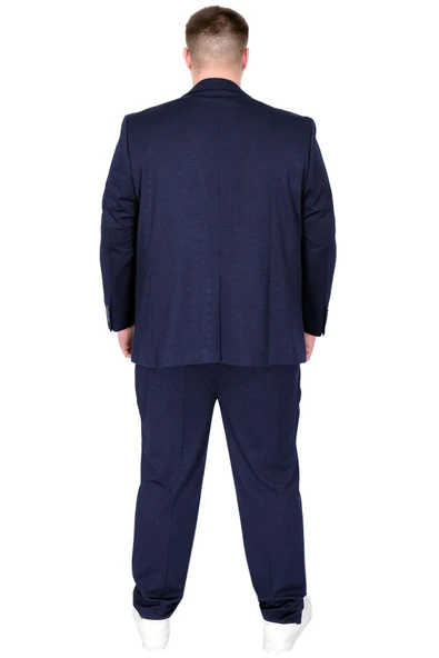 Mode XL Büyük Beden Erkek Takım Elbise Zara Tintin Basic 24020 Lacivert - 3