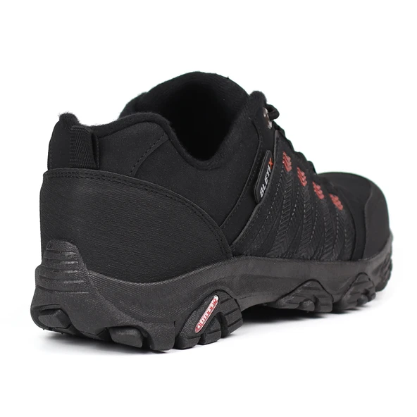 Erkek Siyah Kırmızı Outdoor Trekking Ayakkabı Kaymaz Taban Suya Dayanıklı Hafif Rahat Günlük Yürüyüş ve Dağ Spor Ayakkabısı - Resim 5
