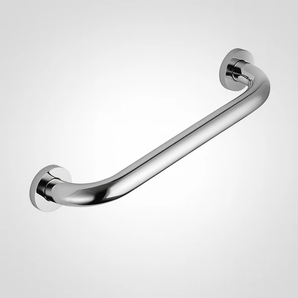 Tutunma Barı 40 cm Paslanmaz Metal 25 mm Çap Duvar Tipi Banyo Wc Destek Tutma Aparatı Kaymaz Saplı