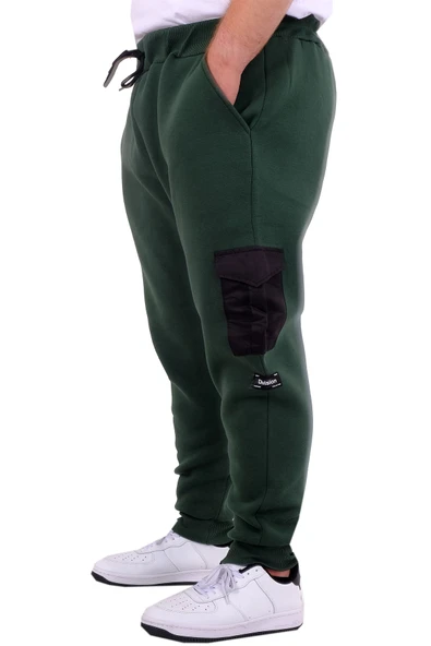 Mode XL Büyük Beden Erkek Eşofman Altı 3 İplik Şardonlu DIVISION 24521 Nefti - Resim 2