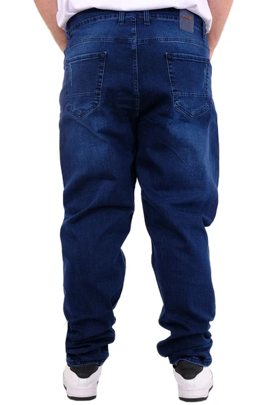 Mode XL Büyük Beden Erkek Klasik Kot Pantolon MARK 21920d Mavi - 3