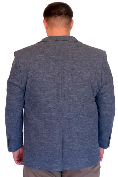 Mode XL Büyük Beden Erkek Klasik Blazer Ceket BRITANYA 23028 GRI - 7