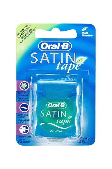 Oral-B Satin Tape Nane Aromalı 25 m Diş İpi