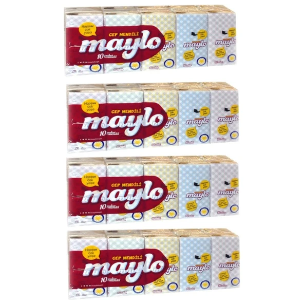 Maylo Cep Mendili 10'lu Paket x 4'lü