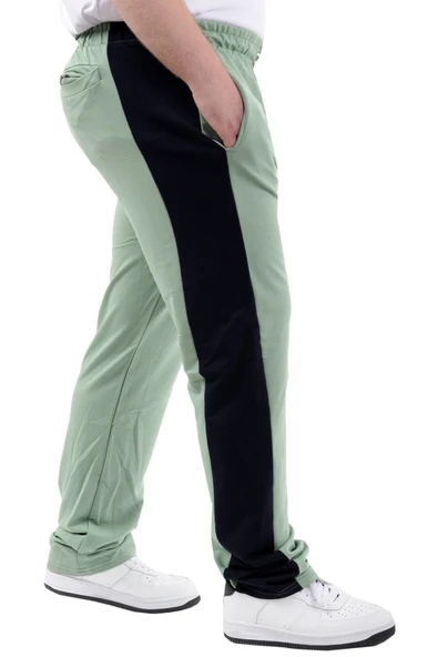 Mode XL Büyük Beden Erkek Eşofman Altı Cepli Baskılı SPORT 24516 Çağla - Resim 4