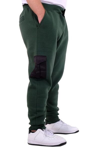 Mode XL Büyük Beden Erkek Eşofman Altı 3 İplik Şardonlu DIVISION 24521 Nefti - Resim 3