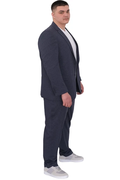 Mode XL Büyük Beden Erkek Takım Elbise Tintin Basic All 24020 Indigo - 2