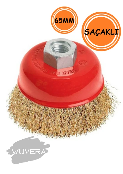 Wuvera Saçaklı Çanak Tel Fırça 65 mm – Pas, Kir ve Boya Temizliği İçin Dayanıklı Fırça ürün görseli 1