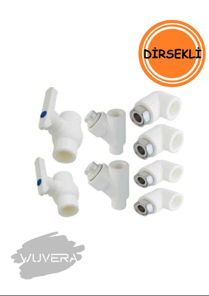 Wuvera Kombi Alt Bağlantı Seti – 8 Parça Plastik Dirsekli Montaj Seti ürün görseli