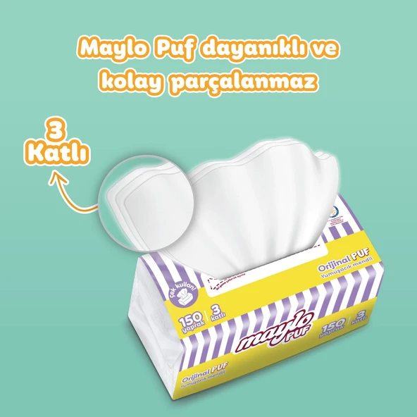 Maylo Puf Mendil 150'li Tek Paket - 5