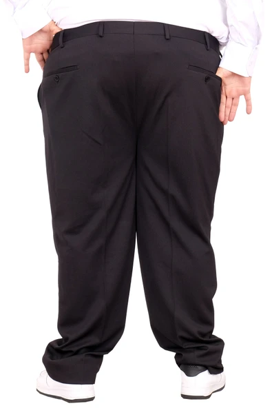 Mode XL Büyük Beden Erkek Kumaş Pantolon 21027 Siyah - 4