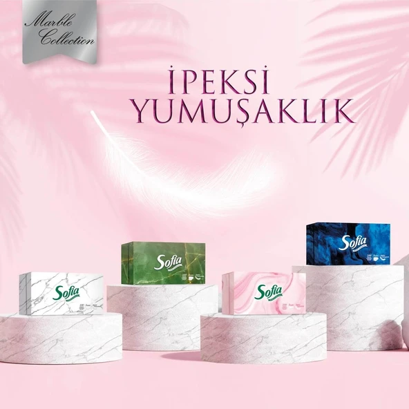 Sofia Kutu Mendil 100 Yaprak x 4 - Resim 3