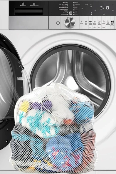 Çamaşır Torbası 80x100 cm Büyük Boy File Hassas Yıkama Filesi Yorgan Perde Nevresim Yıkama Torbası - 4