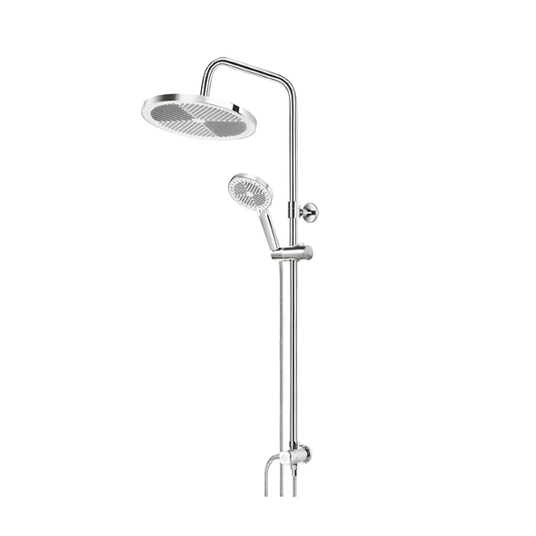 Anka Robot Duş Seti Tam Takım Beyaz Krom Lüks Yağmurlama Fonksiyonlu Yükseklik Ayarlı Duş Sistemi - Resim 7