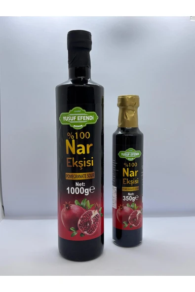 Yusuf Efendi %100 Doğal Nar Ekşisi 2’li Set (1000 g + 350 g) – Katkısız & Geleneksel - 1