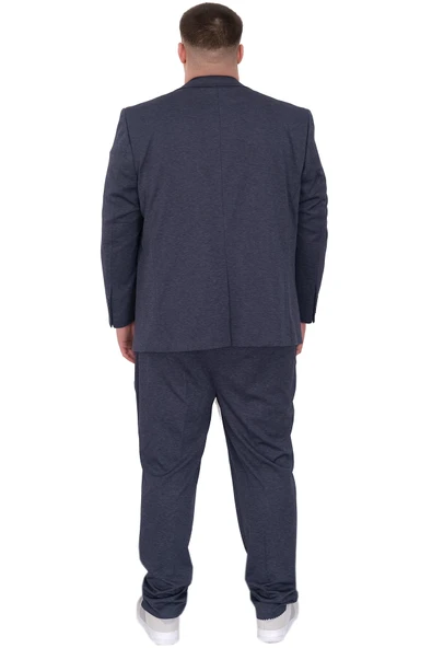 Mode XL Büyük Beden Erkek Takım Elbise Tintin Basic All 24020 Indigo - 3