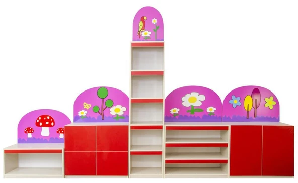 ÇİÇEK FİGÜRLÜ DOLAP SETİ ürün görseli