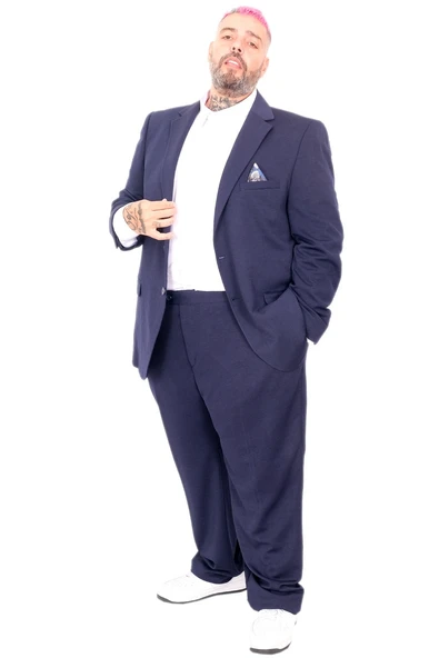 Mode XL Büyük Beden Erkek Takım Elbise Zara Tintin Basic 24020 Lacivert - 8