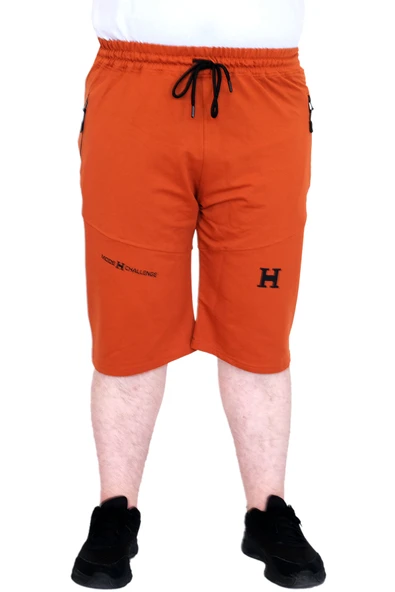 Mode XL Büyük Beden Erkek Şort 2 İplik Parçalı U25504 Tarçın ürün görseli