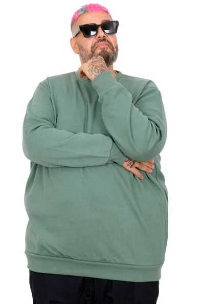 Mode XL Erkek Interlok Sweat Bıs.Yaka Basıc U22465 - 3