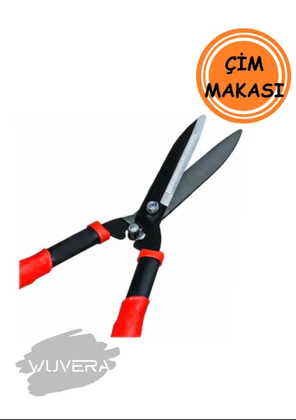 Wuvera Metal Saplı Çim Biçme Makası – Tırtırlı Kesici Ağızlı Bahçe Aracı ürün görseli