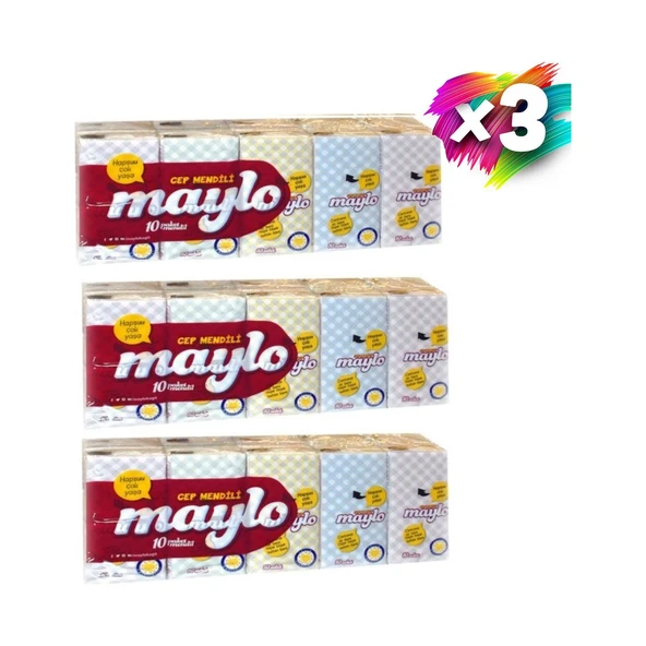 Maylo Cep Mendili 10'lu Paket X3 Adet - 2