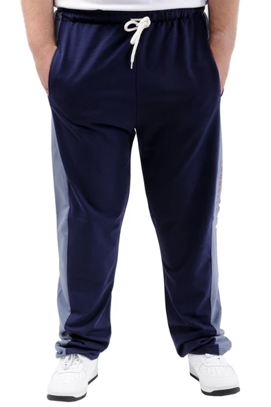 Mode XL Büyük Beden Erkek Eşofman Altı Cepli Baskılı SPORT 24516 İndigo ürün görseli