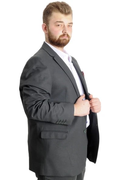 Mode XL Büyük Beden Erkek Takım Elbise PEROTTI 23021 Haki - Resim 3