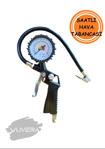 Wuvera Hava Saatli Şişirme Tabancası – Kesin Basınç için Hassas Manometre ürün görseli 1