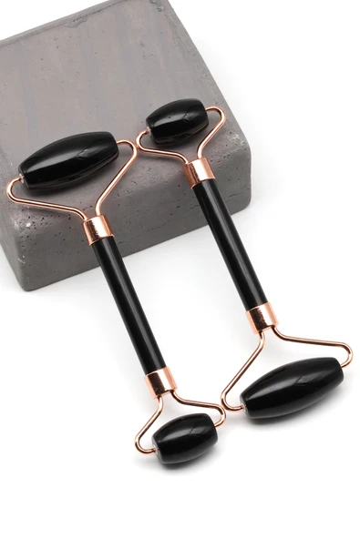 Obsidyen Doğal Taş Masaj Taşı Rose Renkli - Face Roller