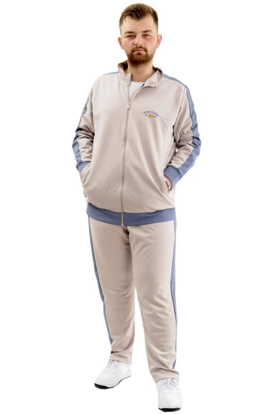 Mode XL Erkek Büyük Beden Eşofman Altı Cepli İnterlok GARNILI 24518 Gri - Resim 2