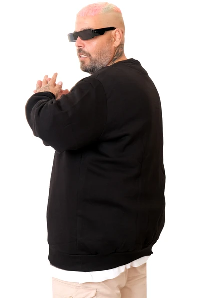 Mode XL Battal Beden Bis Yaka Sweat 4 U25809 - Resim 3