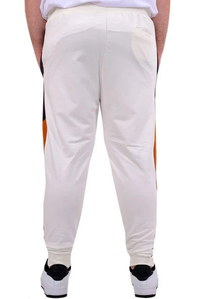 Mode XL Büyük Beden Erkek Eşofman Altı İnterlok Garnili BROOKLYN 24517 Ekru - Resim 4