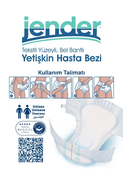 Jender Bel Bantlı Hasta Bezi XS 30'lu x 3 Adet - 6
