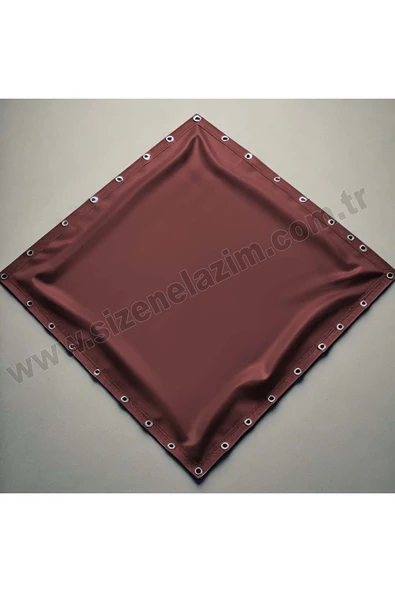 sizenelazım 110cm x 0.5m  Bordo PVC Su Geçirmez Balkon Demiri Korkuluk Çit Branda - Resim 6